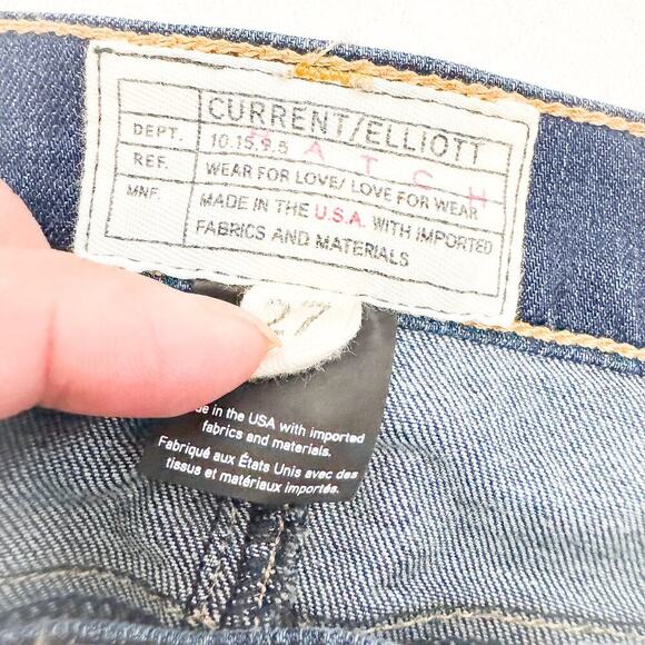 Hatch x Current Elliott The Maternity Stiletto Townie Denim Jeans Size 27 - Picture 6 of 8